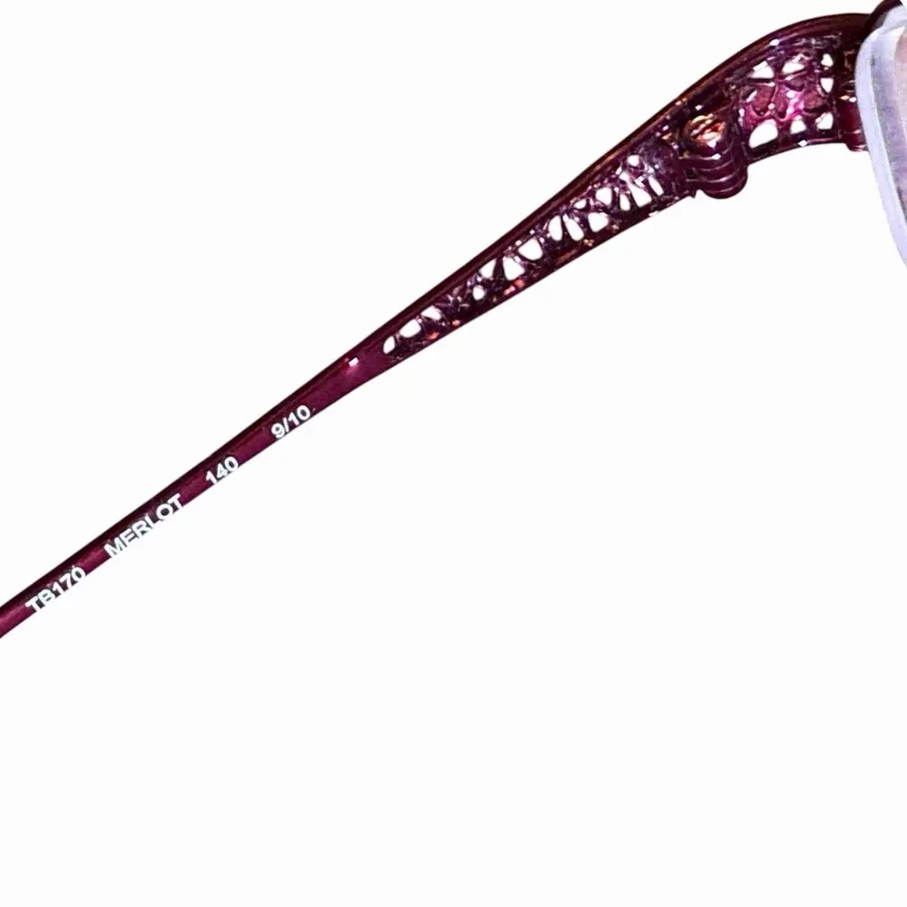 Tommy Bahama TB170 Merlot Womens Eyeglasses Frames Filigree Red 52-17-140 mm